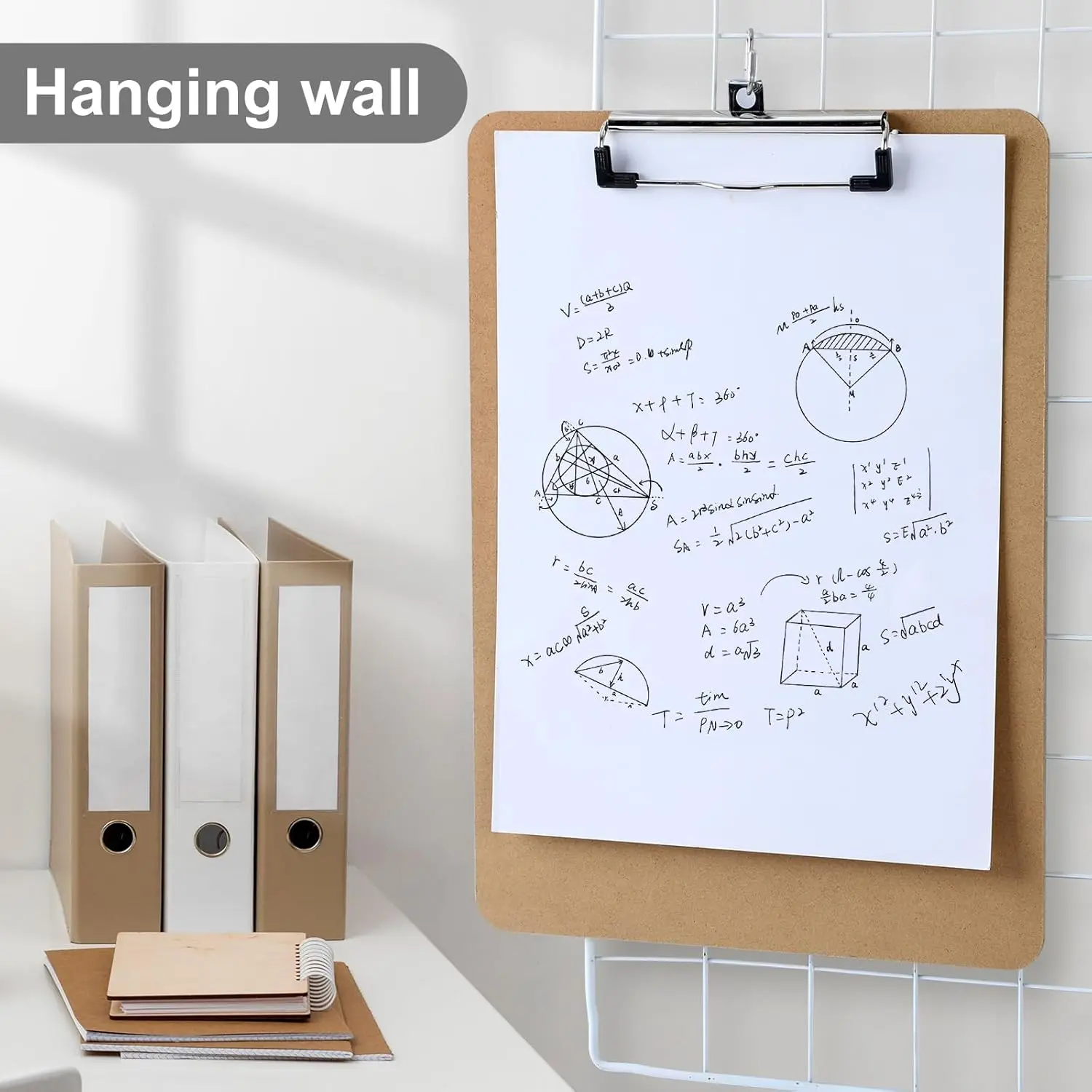 MDF Clipboard Letter Size with Low Profile Clip Classic Clip Boards Wood Clipboards for Office School Hospital Supplies