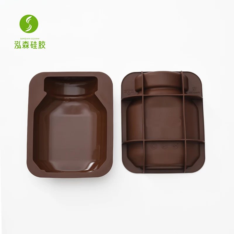 Non Stick Customized Logo Size 3D Silicone Chocolate Candy Molds Ice Cube Tool for Cakes With Logo