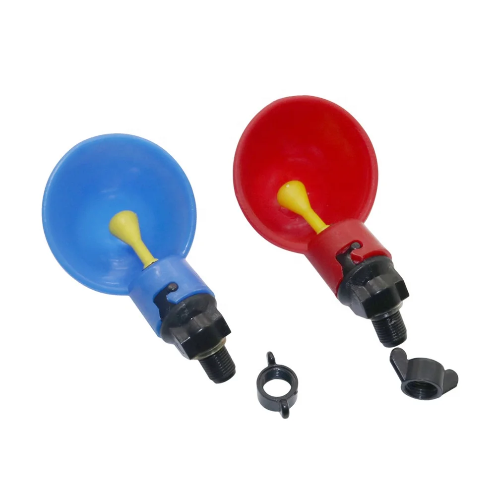 Wholesale Chicken Drinking Cup Automatic Drinker Feeder Plastic Poultry Water Drinking Cups With Screws