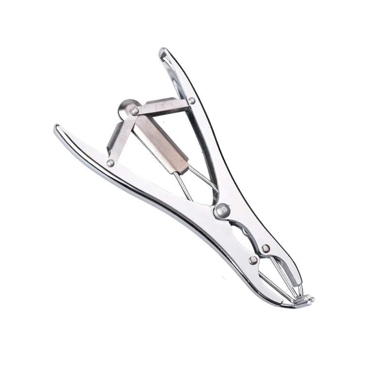 Bloodless Black Handle Castration Tool Goat Sheep Castration Pliers Stainless Steel Castration Equipment Clamp