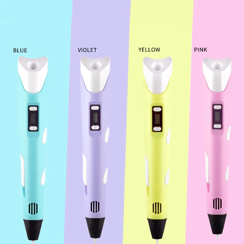 Samtoy DIY Educational Toy Creative Drawing Pen LCD Display Screen 3D Printing Electric 3D Printing Pen With ABS Filament