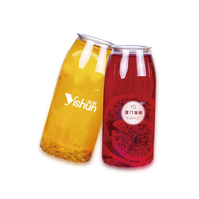 Wholesale PET 17oz,17.5oz, 20oz, 22oz, 34oz Easy Open Can Carbonated Beverage Soda Beer Pop Can With Pull Ring Lid