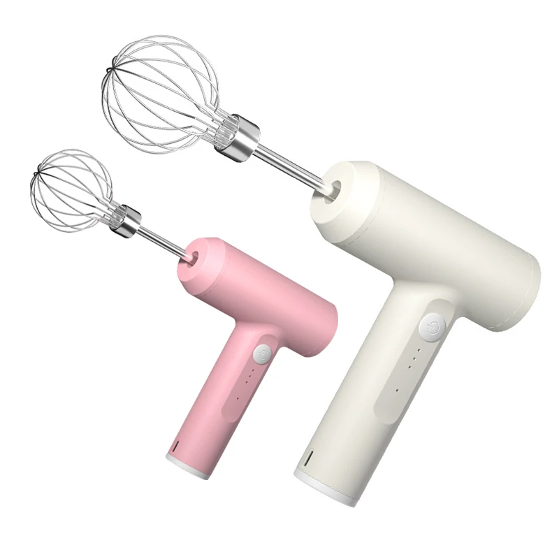 New design automatic smart kitchen electric egg beater whisk rechargeable stainless steel mini kitchen  milk cream egg whisk