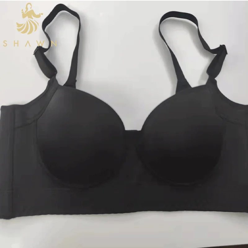 Ladymate Odm/OEM Women Deep Cup Bra Hide Fat Full Back Coverage Bra With Shapewear Incorporated Push Up Plus Size Bras