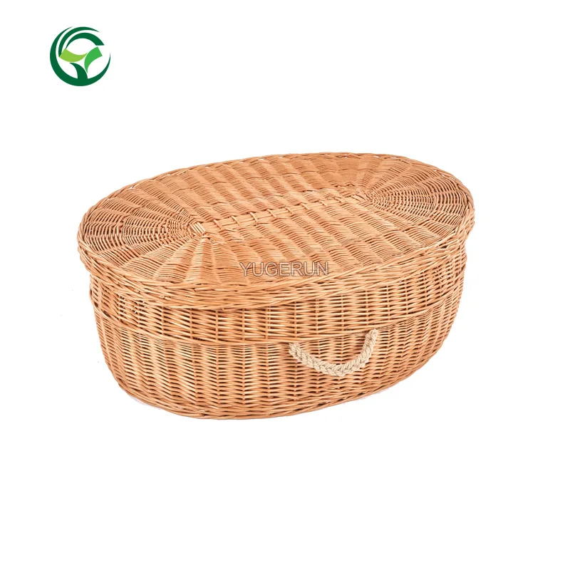 Biodegradable Cane Dog Casket Willow Animal Coffin Bamboo Osier Cremation Ashes Keepsake Animal Basket Pet Coffin