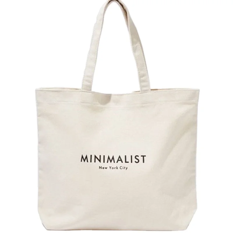 Eco Friendly Custom Logo Design Reusable Organic Cotton Shopping Canvas Tote Bag