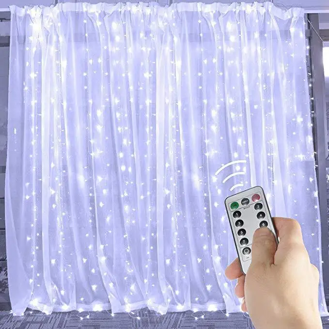 3m 300 LED USB Twinkle Star LED Window Curtain String Lights Remote Control Outdoor Fairy Lamp Garland Led Curtain Light