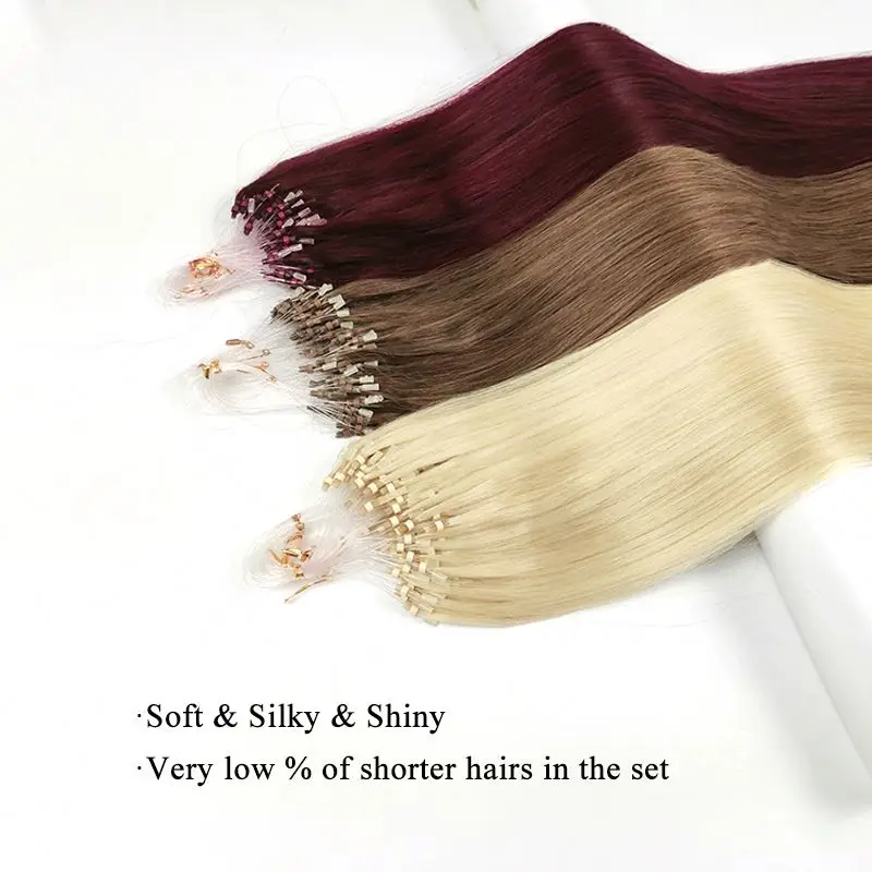 New Design Natural Color Kinky Curl Micro Loop Hair Extention For Wholesales