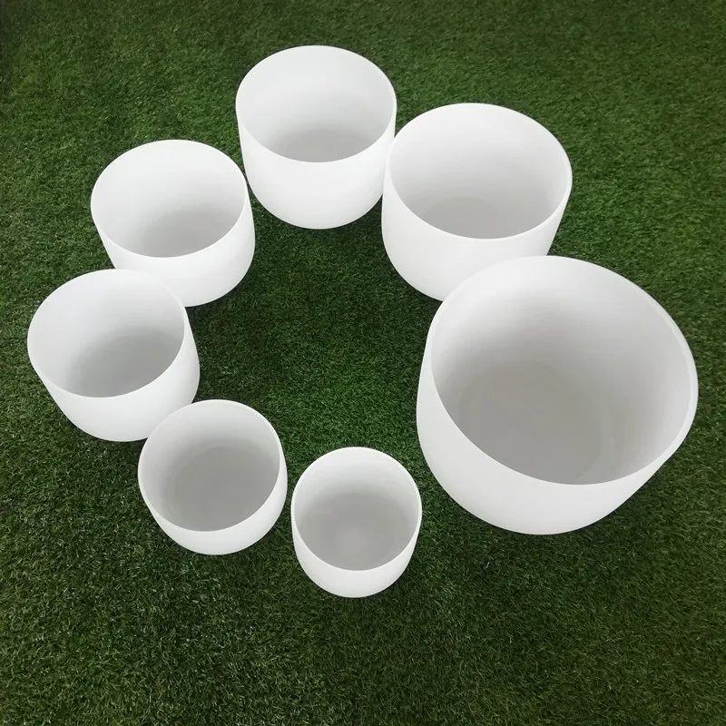 High Quality Frosted Crystal Singing Bowl Set