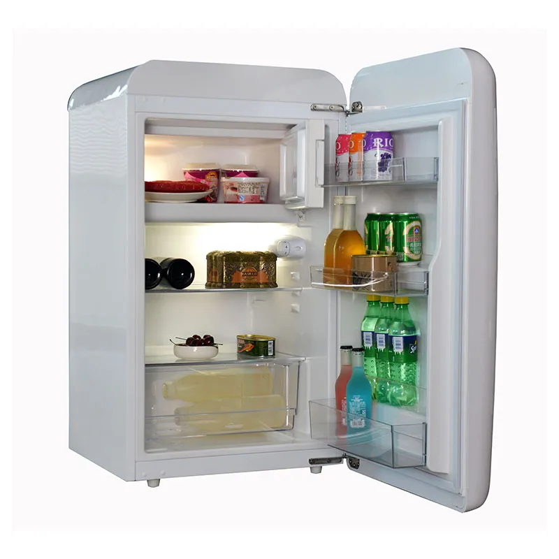 New designed retro style refrigeration small refrigerator fridges and deep freezers refrigerator 124L Cheese white
