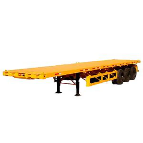30 40 50 Ton 2 3 4 Axles Flatbed Semi Truck Container Trailer 48 Ft 40 Ft 20 Ft Flatbed Trailer For Sale
