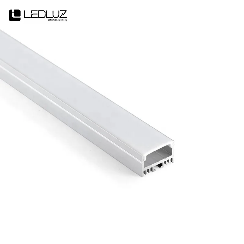 Good Heat Dissipation U Shape Surface Mounted Flat LED Aluminum Profile For LED Strips