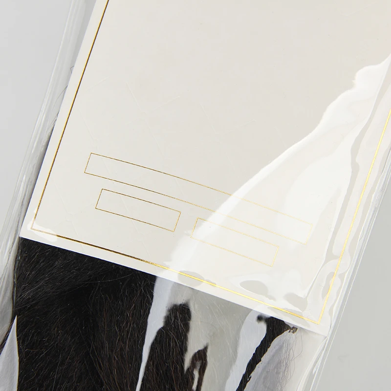 Professional Custom Logo Clear Recyclable Zip Plastic transparent waterproof ziplock plastic bags for wigs