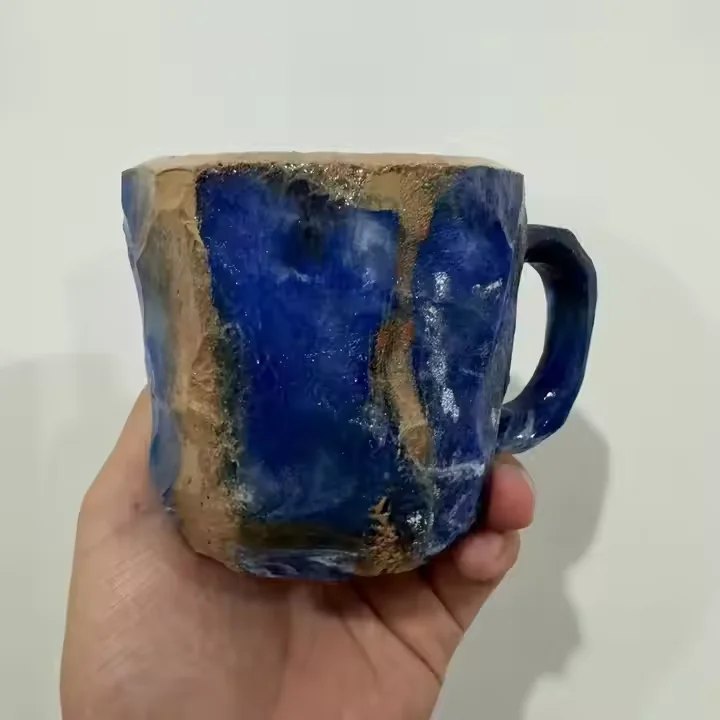 New Products Home Office Natural Mineral Cups New Real Colorful Mineral Crystal Coffee Mugs for Elegant Christmas Gift 2025