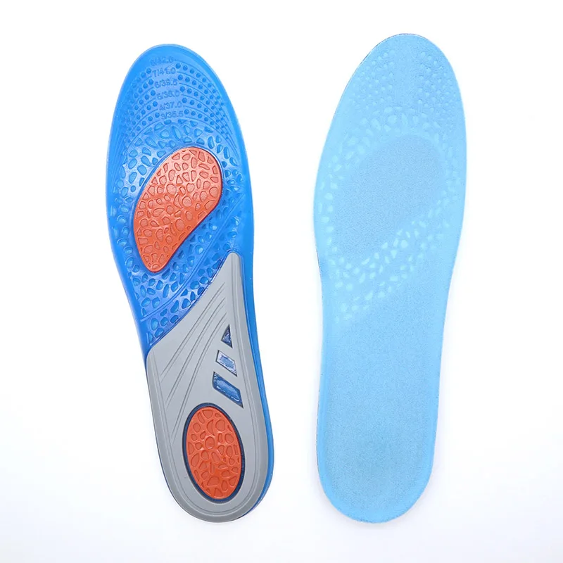 Suitable for running shoes soft TPE material anti-fatigue orthopedic flat heel gel sports insoles