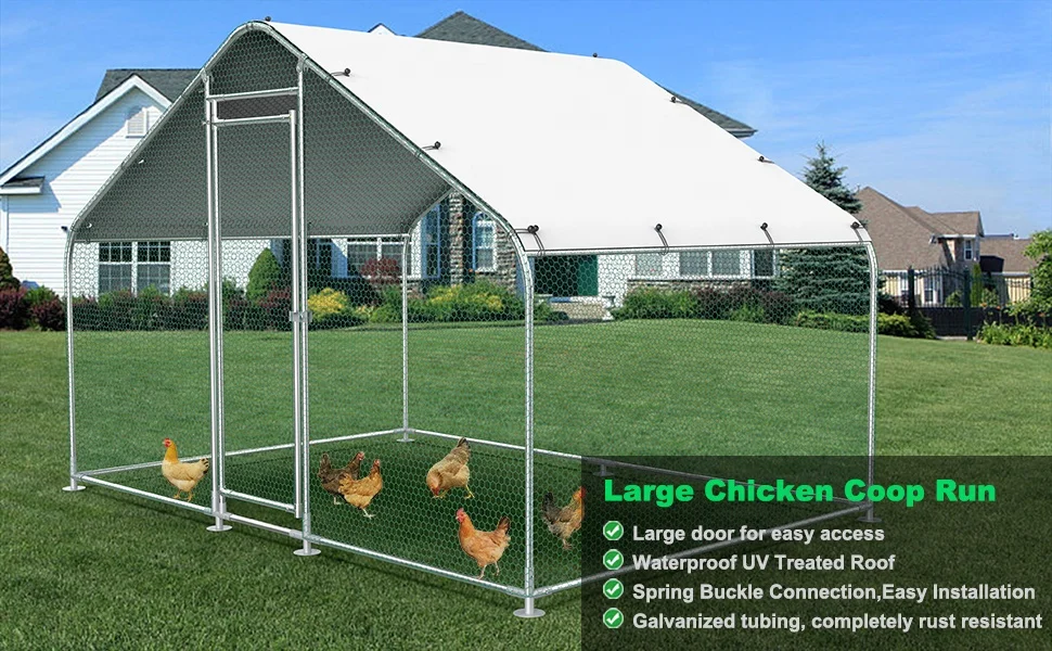 Jaalex Cheap Portable Big Hen Egg Laying Walk In Chicken Coop For Chickens Mobile With Large Run