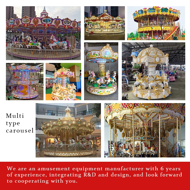 Amusement Rides Double Decker Carousel Horse For Sale