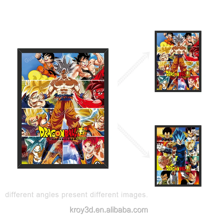 Wholesale Custom 3d Lenticulars Pictures Dragon Ball Spiderman Messi Ronaldo One Piece Attack on Titan 3d Anime Poster 3d Poster