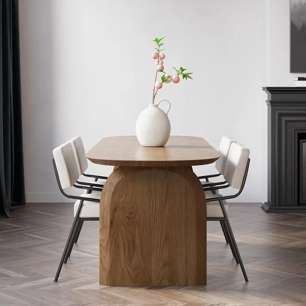 Modern Dining Table Set Furniture Wooden Material Luxury Style Home Dining Wooden Furniture