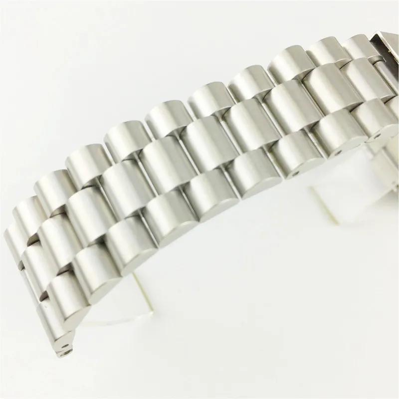 Customized 18mm 20mm 22mm 24mm 26mm luxury solid thick heavy  stainless steel man watch band metal watch strap wholesale