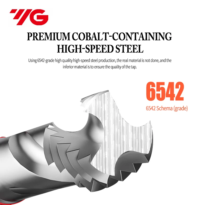 Korean YG  Combo Machine Multi-function Spiral Tap for Steel Parts Stainless Steel Aluminum T28 grinding stone drill bits