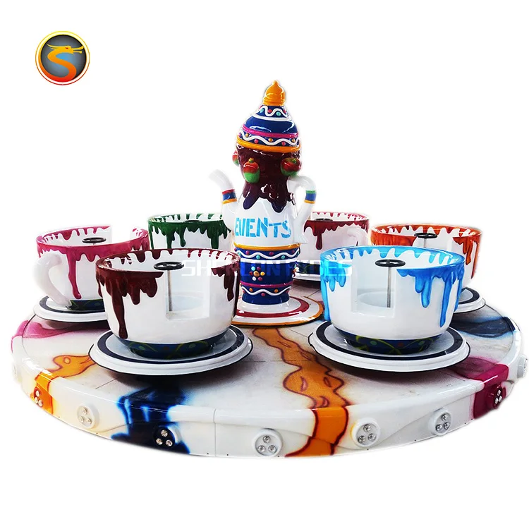 
Indoor or Outdoor Tea Cup Carousel Rides 24 Seats Coffee Cups Rides for Sale 