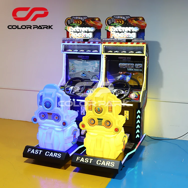 Coin-operated arcade game machine plastic material game center luxury dynamic racing driving simulator