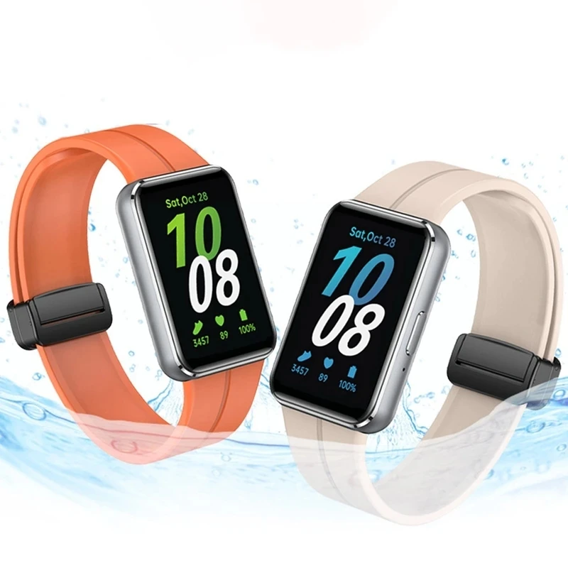 Сильный магнитный складной силиконовый ремешок для часов Samsung Galaxy Fit 3 R390