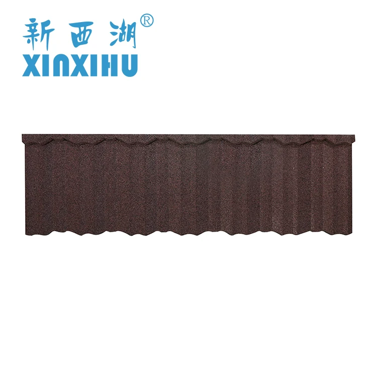 Spanish red sheet metal house roofing shingles foshan in india with low price