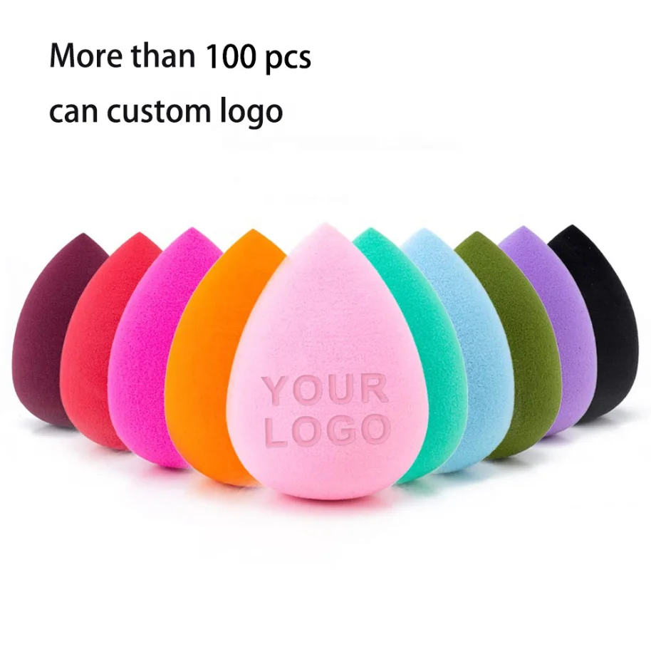 OEM Custom Beauty Cosmetics Blender Make Up Powder Puff Makeup Sponge With Packaging Boxes