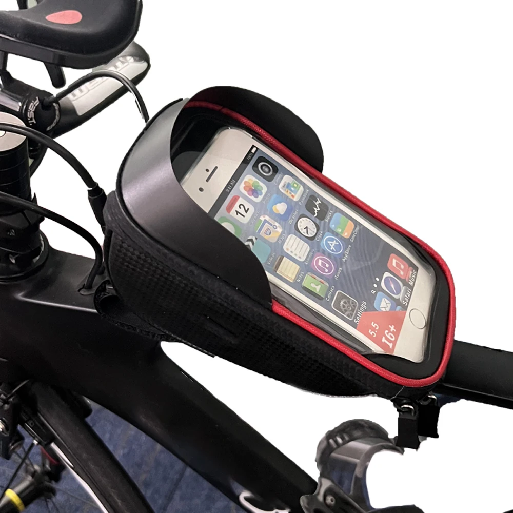 Waterproof Bicycle Bag Bike Accessories Frame Front Top Tube Cycling Bag Handlebar Reflective 6.5inch Phone Case Touchscreen Bag
