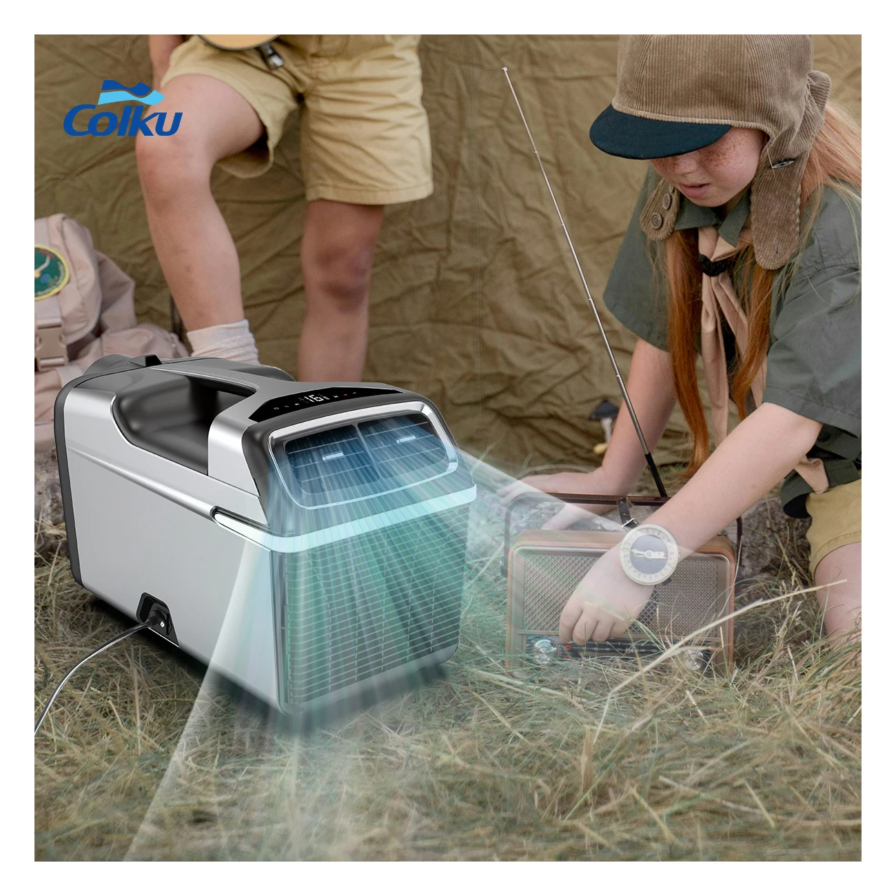Colku New Design 3700Btu Portable AC Air Conditioner Camping Air Conditioner with Ambient Lighting