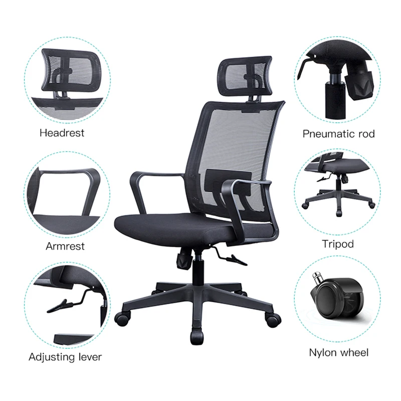 Вращающийся регулируемый эргономичный компьютерный стул руководителя Boss, сетчатые офисные стулья