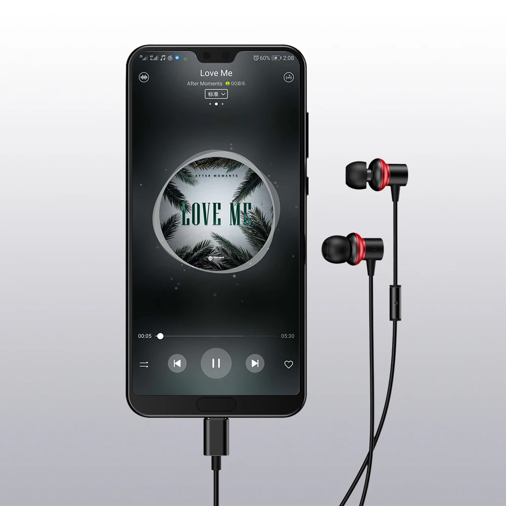 New product Type-C Voice Change earphone  male to female headphones for Mobile Phone Earphone