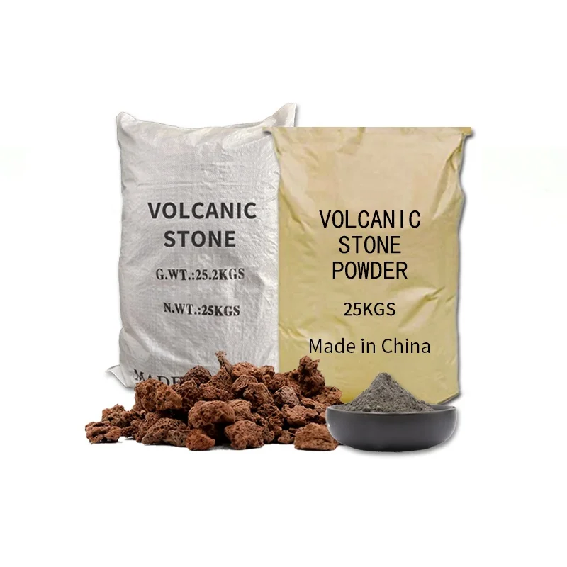 Red volcanic stone for seedling and soil pot planting pavement