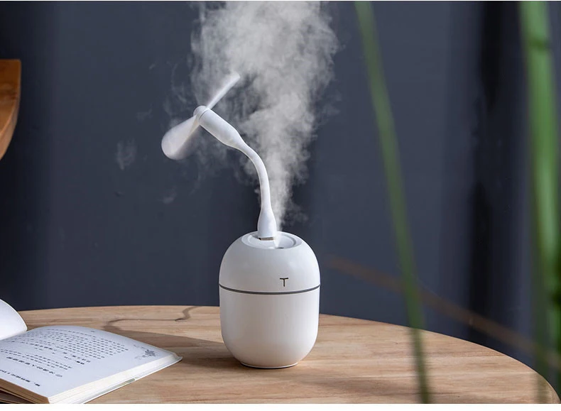 220ML Mini Air Humidifier Ultrasonic USB Essential Oil diffuser Aromatherapy anionic mist maker with LED night light