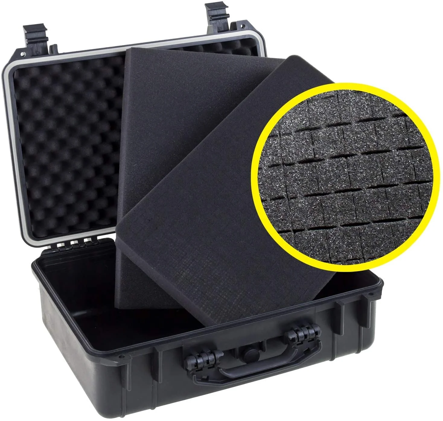 Pelican 1500 custom logo foam plastic black plastic case