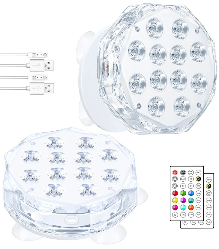 Magnetic Rechargeable IP68 swimming pool light underwater, pool solar lights, led pool light rgb