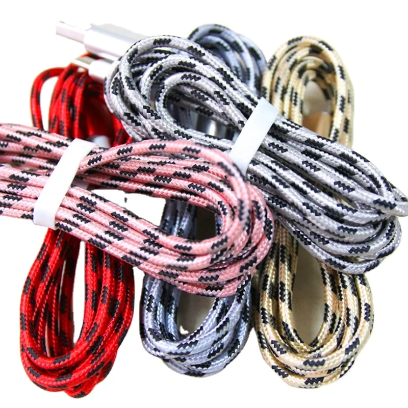 2020 Hot Selling 3FT Nylon Tiger Pattern USB Data Cable for Micro