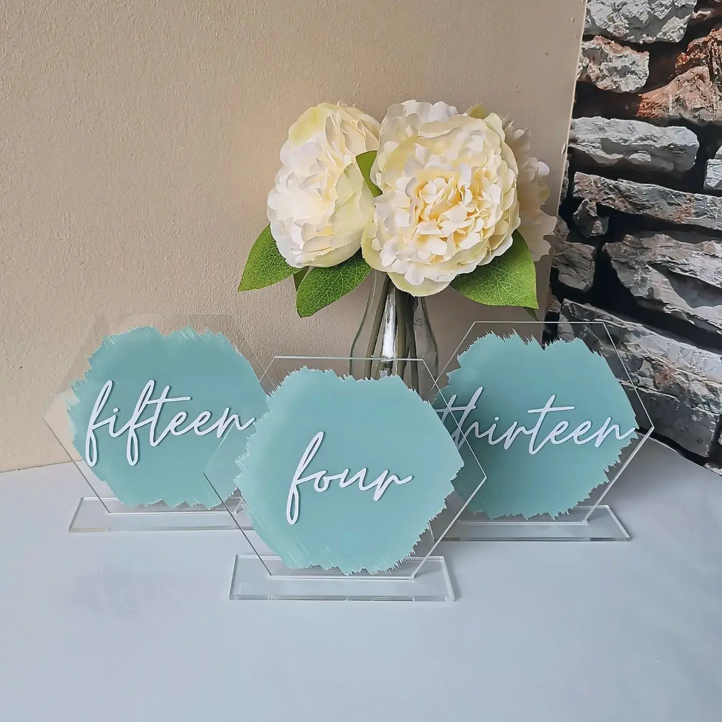 Clear Acrylic Blank Place Cards Laser Cut Sheet Place Plain Tiles Wedding Decoration For Table Numbers Guest Name