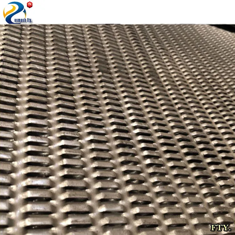 bridge type hole antiskid steel perforated metal mesh plate slotted hole