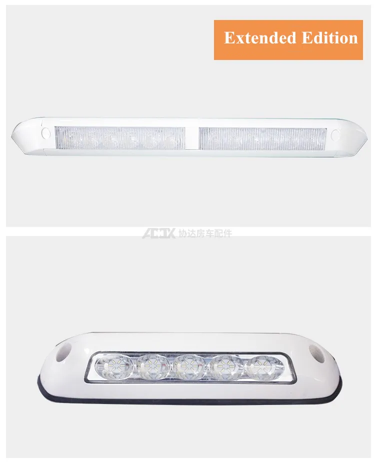 12V RV White LED Awning Porch Light Extended Edition Outdoor Lamp for Camper