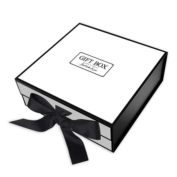 
Logotipo personalizado boda de dama de honor regalo de embalaje plegable Cierre magnetico de carton cajas de papel con cinta 