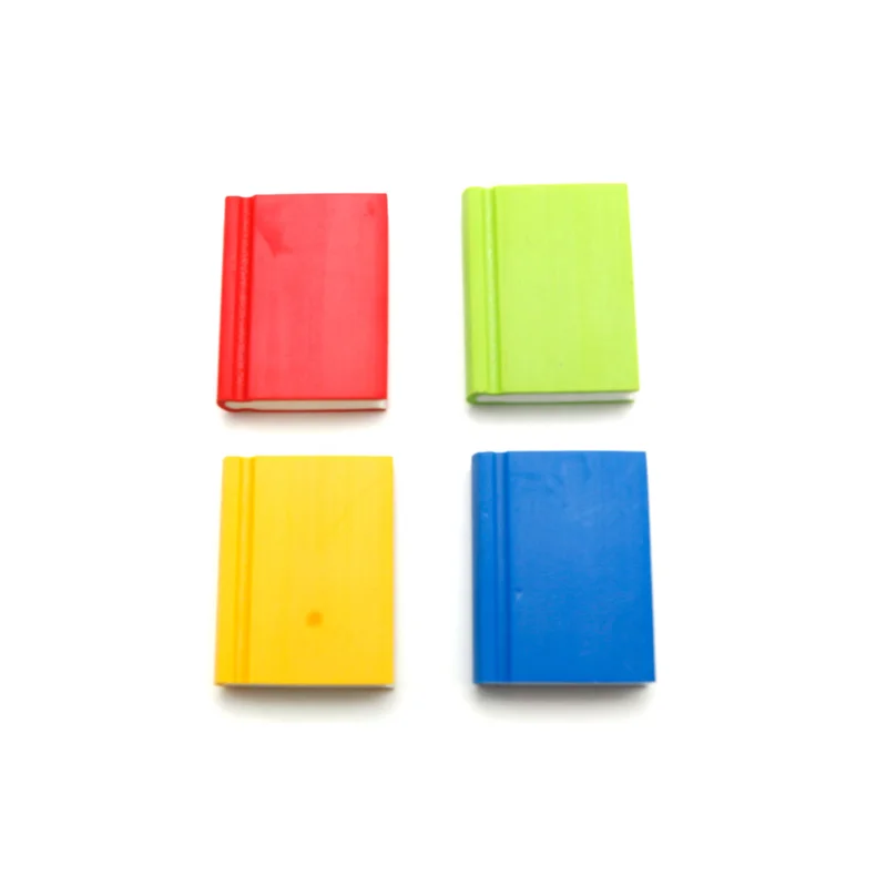 High Quality Stationery School Office Pencil Customized Book Shaped Soft TPR Rubber Eraser For Children