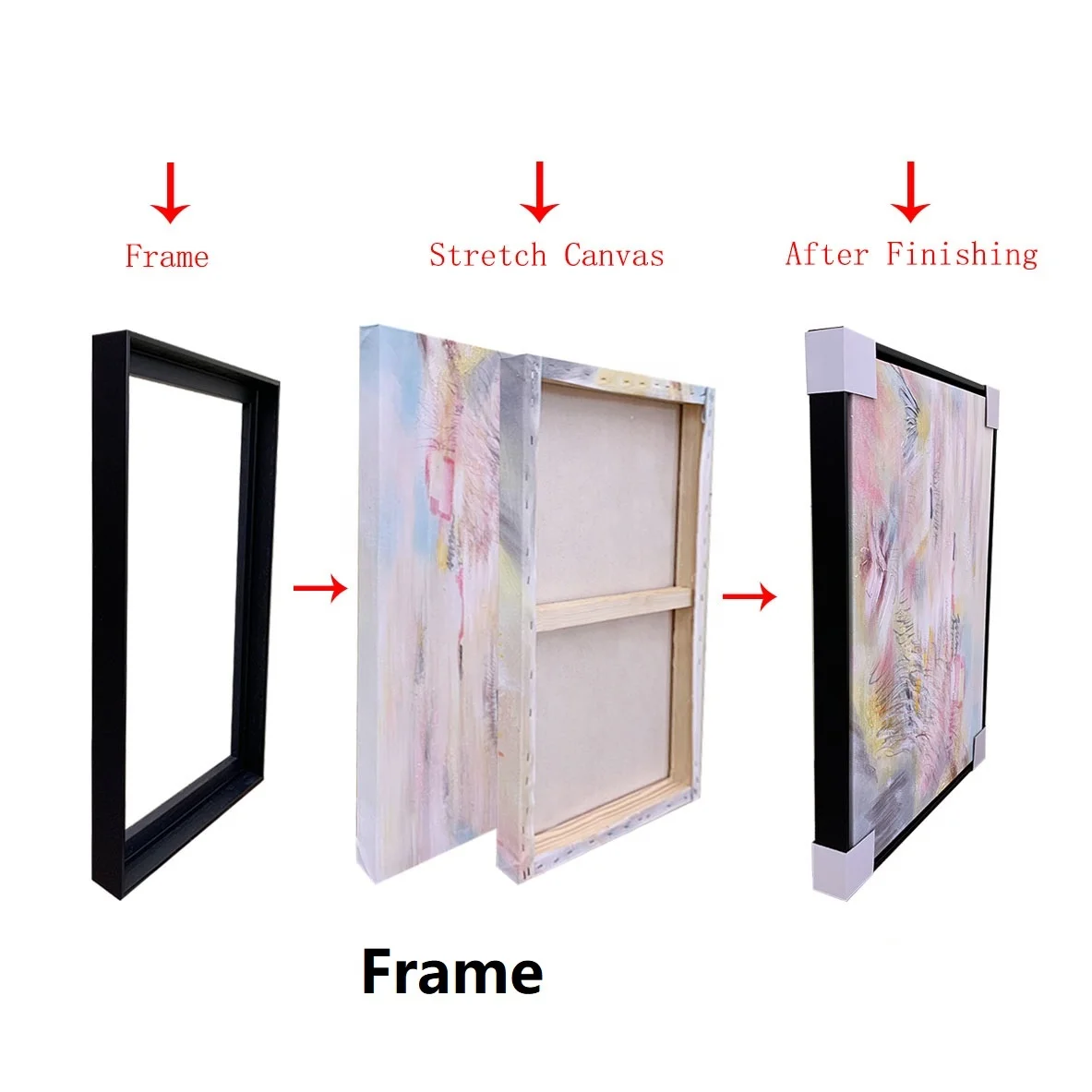 Wholesale triangle Painting On Canvas Flower 3 Panels Modern Wall Decoration Printed Wall Art Painting For Living Room Home Deco