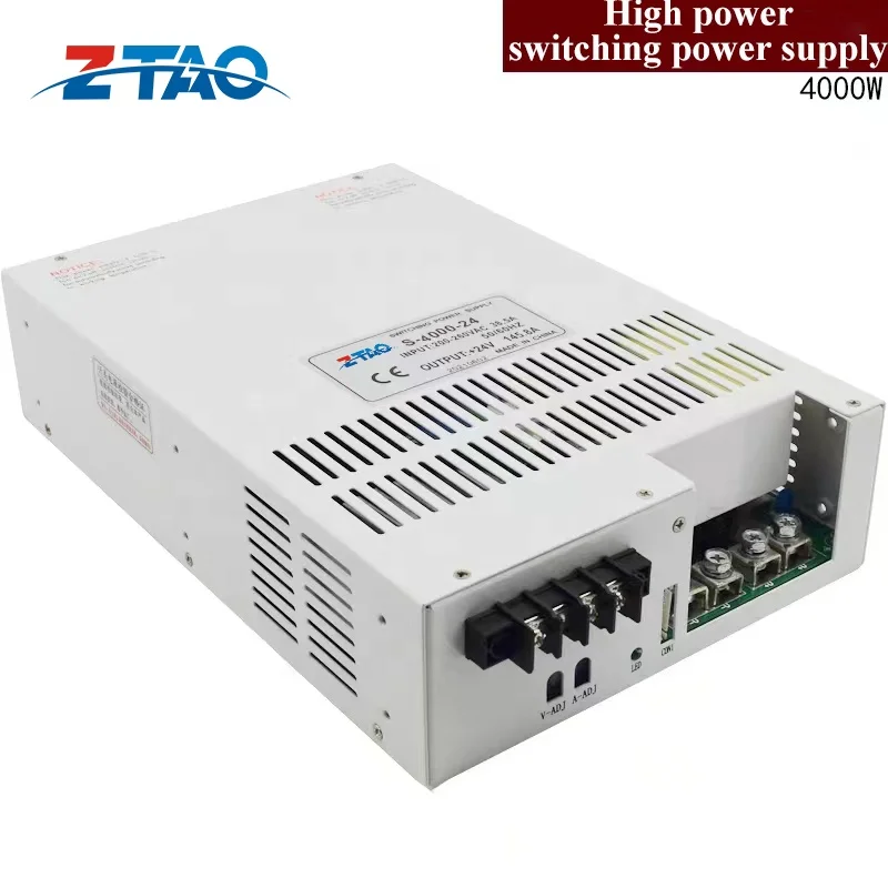 4000W Switching Power Supply AC to DC 0-48v 250a 20v 24v 25v 36v 40v 48v 50v voltage current adjustable outdoor power supply
