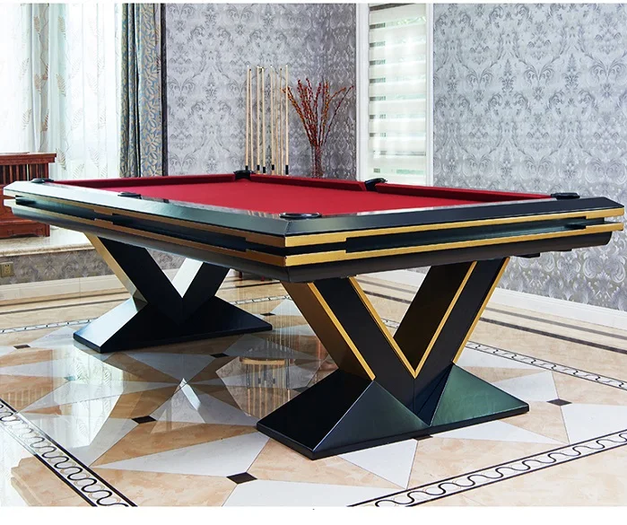 High end modern customize billiard table 9ft 8ft with V-shape legs