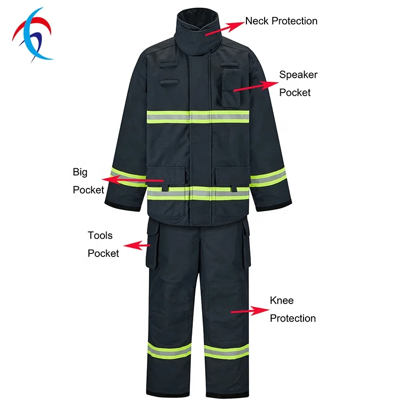 2024 New Design Wholesale Firefighter Uniform Fire Fighting Suit manufacturers for Fireman