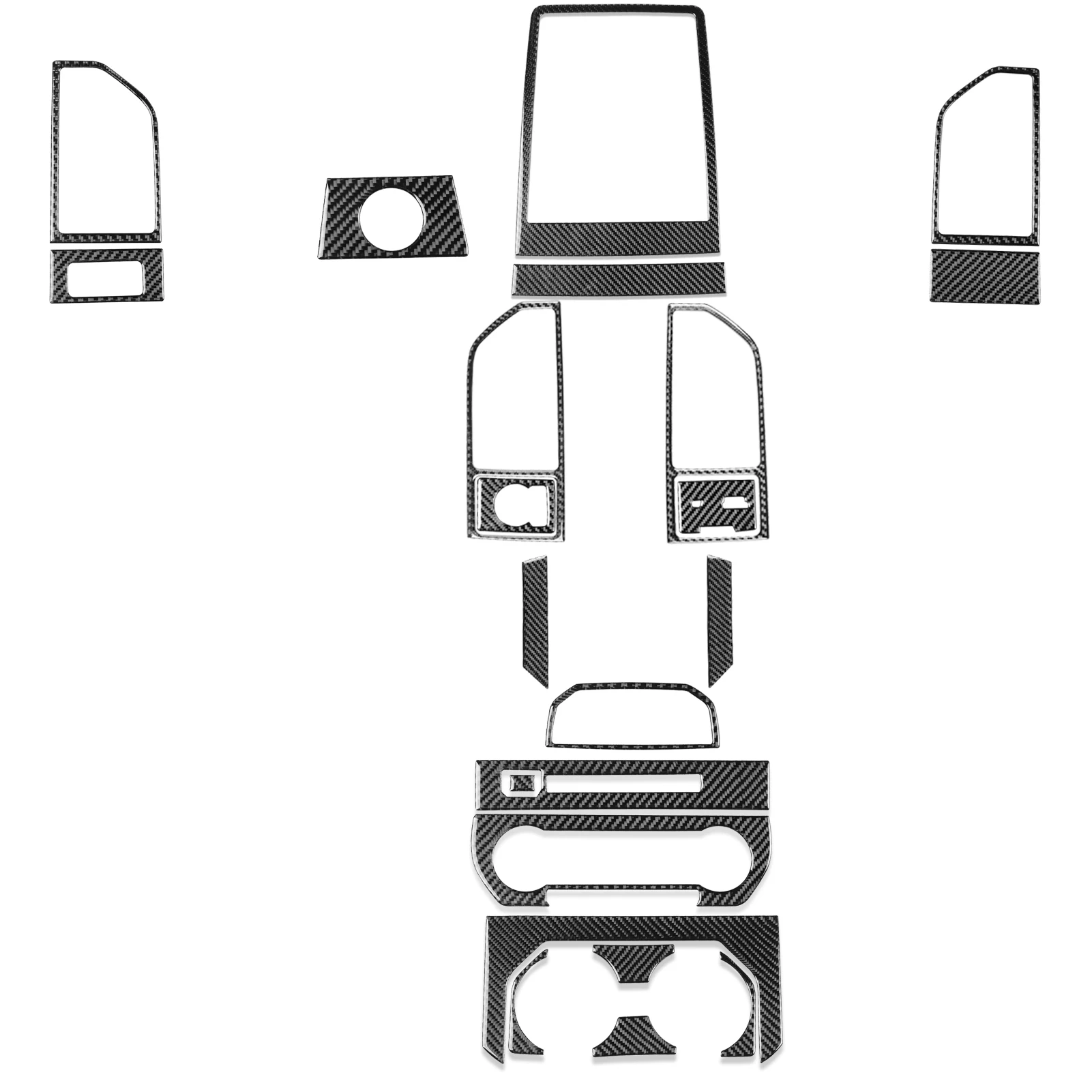 Factory Supply Carbon Fiber Interior Modification Accessories Full Set Trim Cover Stickers For Ford F150 Raptor 2015-2020