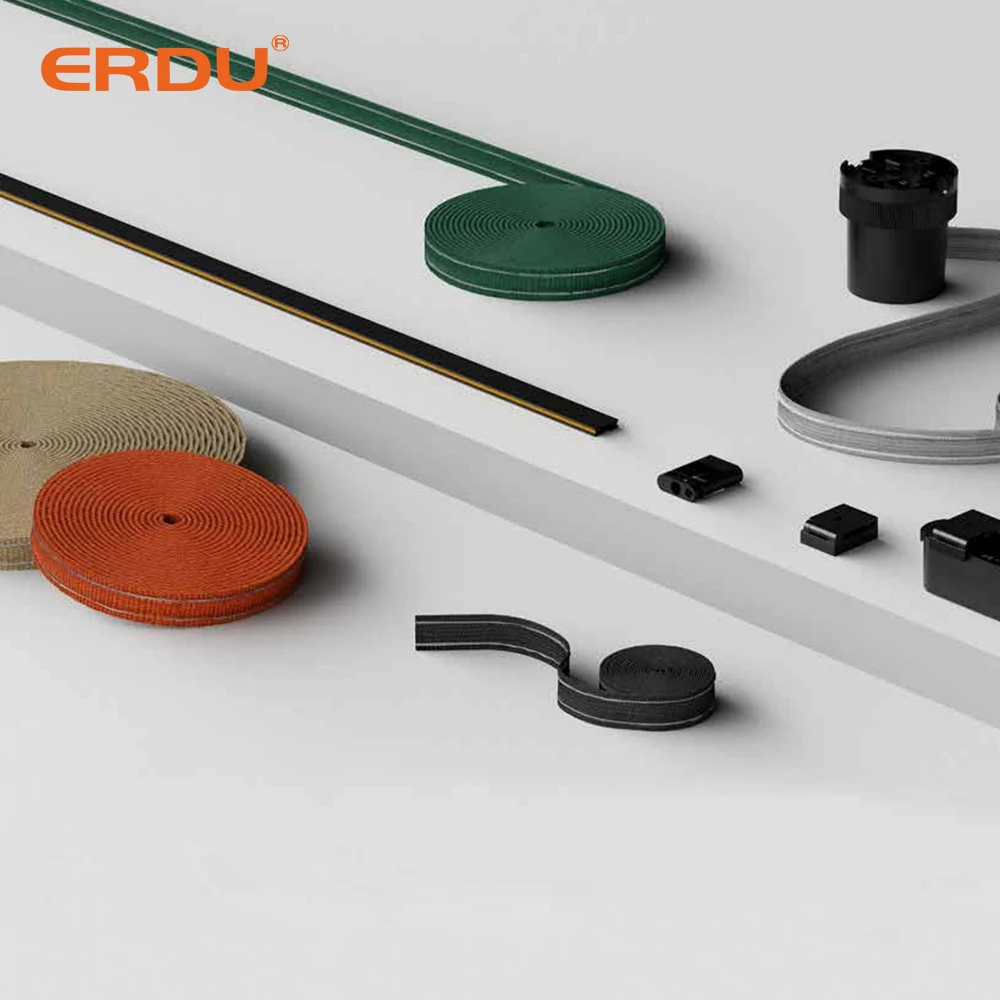 ERDU 24v Led Fabric Track Belt Lighting Adjustable Pendant Light Woven Track Light